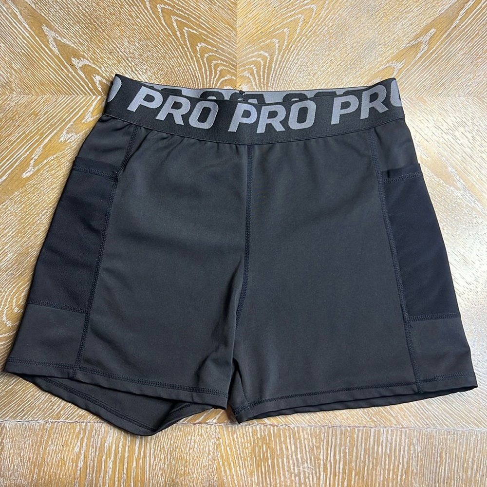 SHEIN CURVE Black Plus Size Side Pocket Bike Shorts 1X